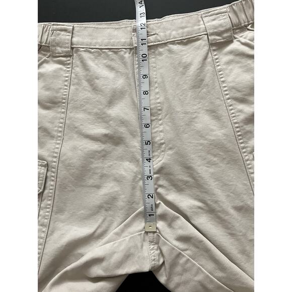 Mens Savane Canvas Cargo Shorts Sporty Flat Front 6 Pockets Light Khaki 40 - Picture 4 of 9